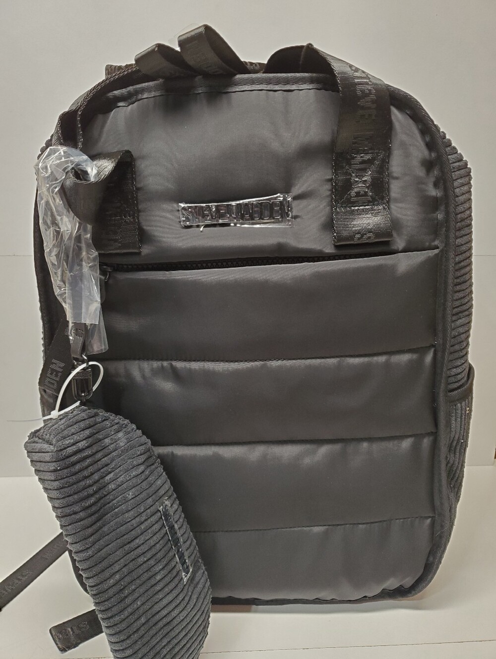 Steve Madden Black Quilted Bposie Backpack